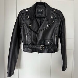 Ashley By 26 International Women's Sleek Black Leather Jacket